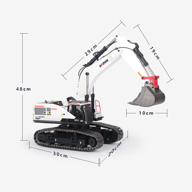 Excavadora RC 1/14 HUINA camió - Rc Excavator Hydraulic reseña y precio
