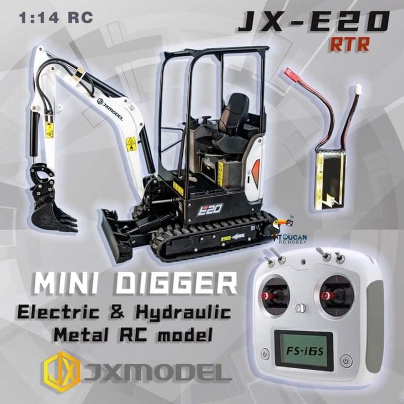 Mini Excavadora RC RTR JX E20, - Rc Excavator Hydraulic reseña y precio